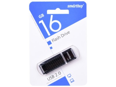 USB флеш накопитель Smartbuy 16GB Quartz Black (SB16GBQZ-K) USB флеш накопитель Smartbuy 16GB Quartz Black (SB16GBQZ-K)