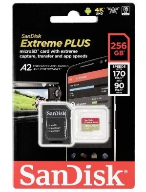 micro SDXC карта памяти Sandisk ExtremePlus 256GB cl10 A2 R/W 170/90MB/s c ад.(SDSQXBZ-256G-GN6MA) micro SDXC карта памяти Sandisk ExtremePlus 256GB cl10 A2 R/W 170/90MB/s c ад.(SDSQXBZ-256G-GN6MA)
