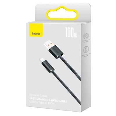 Usb Кабель-зарядка TYPE-C Baseus Dynamic Series 100W 1м (CALD000616) черный Usb Кабель-зарядка TYPE-C Baseus Dynamic Series 100W 1м (CALD000616) черный