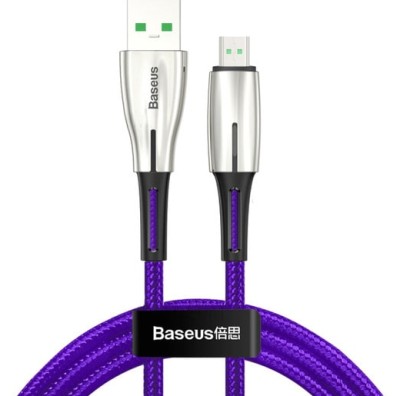 Usb Кабель-зарядка Micro Baseus Waterdrop 4A 2м (CAMRD-C05) фиолетовый Usb Кабель-зарядка Micro Baseus Waterdrop 4A 2м (CAMRD-C05) фиолетовый