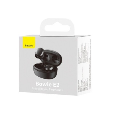 Мобильная Bluetooth-гарнитура Baseus Bowie E2 BT5.2/40mAh (300mAh)/5ч (NGTW090001) черная Мобильная Bluetooth-гарнитура Baseus Bowie E2 BT5.2/40mAh (300mAh)/5ч (NGTW090001) черная