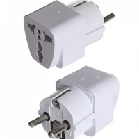 Переходник 3 pin плоский на 2 круглый белый (20шт/короб.)