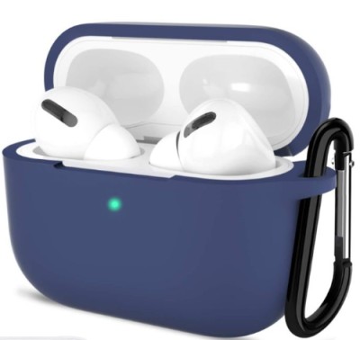 Силиконовый чехол для AirPods Pro 2 c карабином темно-синий Силиконовый чехол для AirPods Pro 2 c карабином темно-синий