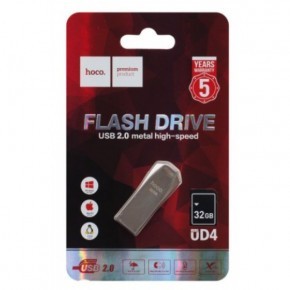 USB флеш накопитель Hoco UD4 Intelligent 32GB серебристый USB флеш накопитель Hoco UD4 Intelligent 32GB серебристый