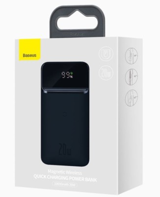 Powerbank с беспроводной зарядкой Baseus Magnetic 1USB/USB-C 10000mAh 20W (PPCX010201) черный Powerbank с беспроводной зарядкой Baseus Magnetic 1USB/USB-C 10000mAh 20W (PPCX010201) черный