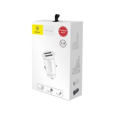 Автомобильное заряд. устр. Baseus Grain 2USB 3.1A CCALL-ML02 белое Автомобильное заряд. устр. Baseus Grain 2USB 3.1A CCALL-ML02 белое