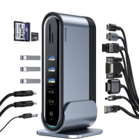 USB-концентратор Baseus Working Station Multifunctional Type-C/HDMI/SD/USB3.0/3.5мм/RJ45/