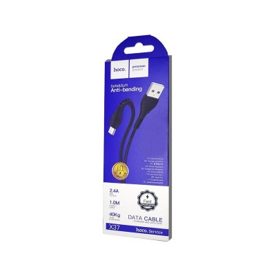 Usb Кабель-зарядка Micro Hoco X37 1м 2.4A черный Usb Кабель-зарядка Micro Hoco X37 1м 2.4A черный