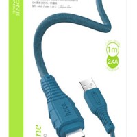 Usb Кабель-зарядка Lightning Hoco X67 Nano 2.4A 1м мягкий силиконовый синий