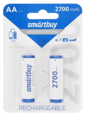 Аккумулятор NiMh Smartbuy AA/2BL 2700 mAh (24/240) (SBBR-2A02BL2700) Аккумулятор NiMh Smartbuy AA/2BL 2700 mAh (24/240) (SBBR-2A02BL2700)