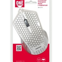 Мышь проводная с подсветкой Smartbuy ONE 334 USB/DPI 1000/3 кнопки/LED/1.4м белая (SBM-334-W)