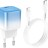 Сетевое зар. устр. Hoco C101A с шнуром Type-C на Lightning 1С PD3.0/QC3.0 20W ледяной синий