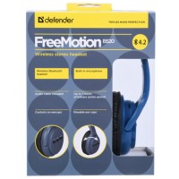 Стереонаушники Bluetooth полноразмерные Defender FreeMotion B520 BT4.2/7ч синие
