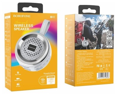 Bluetooth колонка Borofone BR2 BT5.0/500mAh/2ч/3Вт/TF серая Bluetooth колонка Borofone BR2 BT5.0/500mAh/2ч/3Вт/TF серая