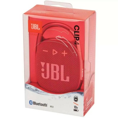 Bluetooth колонка JBL Clip 4 BT5.0/500mAh/6ч/5Вт/IP67 красная Оригинал Bluetooth колонка JBL Clip 4 BT5.0/500mAh/6ч/5Вт/IP67 красная Оригинал