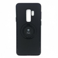 Чехол-накладка для Samsung Galaxy S9+ силикон iface с держателем чёрный