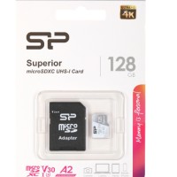 micro SDXC карта памяти Silicon Power 128GB Cl10 U3 A2 V30 COLOR с адаптером (SP128GBSTXDA2V20SP)