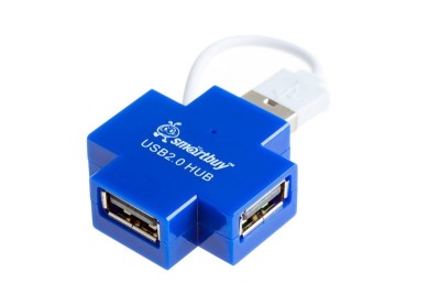 USB-HUB Smartbuy 4 порта (SBHA-6900-B) голубой USB-HUB Smartbuy 4 порта (SBHA-6900-B) голубой