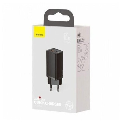 Сетевое зар. устр. Baseus GaN2 Lite Quick Charger 1USB/1C 65W (CCGAN2L-B01) черное Сетевое зар. устр. Baseus GaN2 Lite Quick Charger 1USB/1C 65W (CCGAN2L-B01) черное