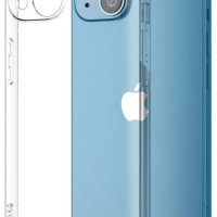 Чехол-накладка силикон 2.0мм i-Phone 13 прозрачный с закрытой камерой тех.пак