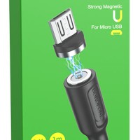Usb Кабель-зарядка магнитный Micro Borofone BX41 Amiable 2.4A 1м силиконовый черный