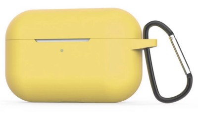 Силиконовый чехол для AirPods Pro 2 c карабином желтый Силиконовый чехол для AirPods Pro 2 c карабином желтый