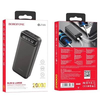 Powerbank Borofone BJ14A 20000mAh 2USB 2A c дисплеем черный Powerbank Borofone BJ14A 20000mAh 2USB 2A c дисплеем черный