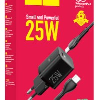 Сетевое зар. устр. Hoco N19 с шнуром Type-C на Type-C 1C 25W черное