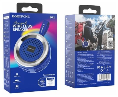 Bluetooth колонка Borofone BR2 BT5.0/500mAh/2ч/3Вт/TF синяя Bluetooth колонка Borofone BR2 BT5.0/500mAh/2ч/3Вт/TF синяя