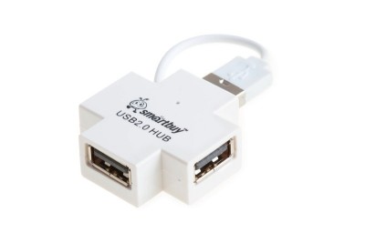 USB-HUB Smartbuy 4 порта (SBHA-6900-W) белый USB-HUB Smartbuy 4 порта (SBHA-6900-W) белый