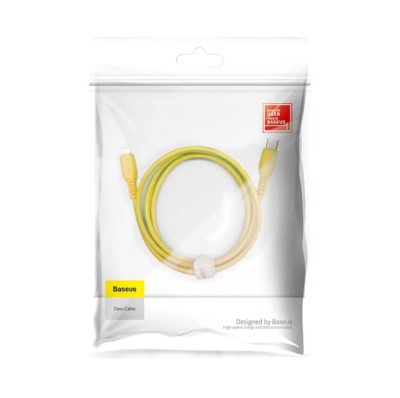 Кабель-зарядка Type-C на Lightning Baseus Colorful 18W 1.2м (CATLDC-0Y) жёлтый Кабель-зарядка Type-C на Lightning Baseus Colorful 18W 1.2м (CATLDC-0Y) жёлтый