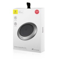 Беспроводное зарядное устройство Baseus whirlwind Desktop wireless charger CCALL-XU0S серебристое
