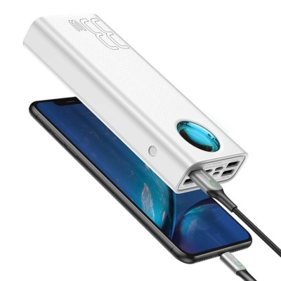 Powerbank Baseus Amblight Digital Display Quick Charge 33W 30000mAh PPLG-02 белый Powerbank Baseus Amblight Digital Display Quick Charge 33W 30000mAh PPLG-02 белый