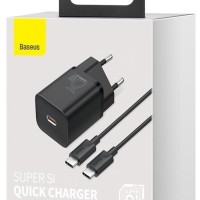 Сетевое зар. устр. Baseus Super Si Quick Charger 1C 25W 1м EU (TZCCSUP-L01) черное