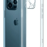 Чехол-накладка силикон 2.0мм i-Phone 13 Pro прозрачный с закрытой камерой тех.пак