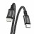 Usb Кабель-зарядка Type-C на Lightning Hoco X14 Double 3A 20W 1м в тканевой оплетке черный