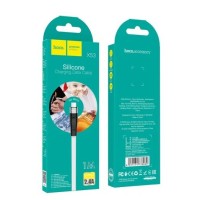 Usb Кабель-зарядка Micro Hoco X53 Angel 2.4A 1м плоский силиконовый белый