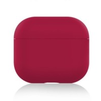 Силиконовый чехол для AirPods 3 бордовый