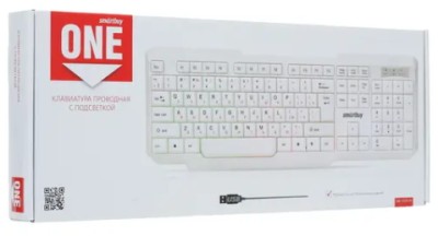 Клавиатура проводная с подсветкой Smartbuy ONE 333 USB белая (SBK-333U-W)/20 Клавиатура проводная с подсветкой Smartbuy ONE 333 USB белая (SBK-333U-W)/20