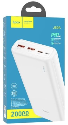 Powerbank Hoco J80A 20000mAh 2USB 3A 22.5W белый Powerbank Hoco J80A 20000mAh 2USB 3A 22.5W белый