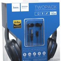 Стереонаушники Bluetooth полноразмерные HOCO W24 Enlighten с микрофоном 1.2м синие