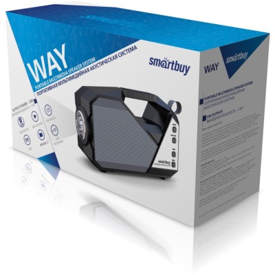 Акустическая система Smartbuy WAY, 5Вт, Bluetooth, MP3, FM-радио, черная (арт.SBS-5020)/50 Акустическая система Smartbuy WAY, 5Вт, Bluetooth, MP3, FM-радио, черная (арт.SBS-5020)/50