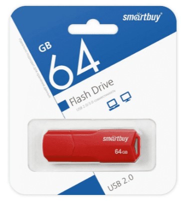 USB флеш накопитель Smartbuy 64GB Clue Red (SB64GBCLU-R) USB флеш накопитель Smartbuy 64GB Clue Red (SB64GBCLU-R)
