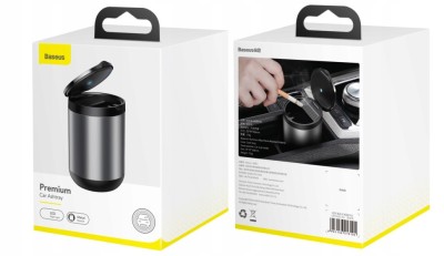 Автомобильная пепельница Baseus Premium Car Ashtray (CRYHG01-0G) серая Автомобильная пепельница Baseus Premium Car Ashtray (CRYHG01-0G) серая