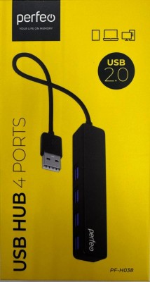 Perfeo USB-HUB 4 Port, (PF-D0784 Black) чёрный 