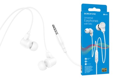 Наушники с микрофоном Borofone BM64 1.2м белые Наушники с микрофоном Borofone BM64 1.2м белые