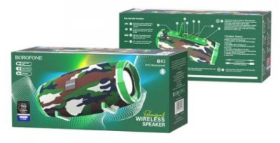 Bluetooth колонка Borofone BR3 Rich sound IPX5 TWS BT5.0 зелёная Bluetooth колонка Borofone BR3 Rich sound IPX5 TWS BT5.0 зелёная