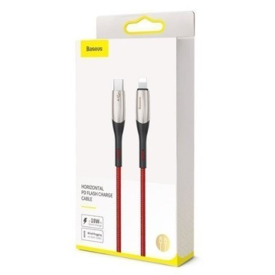 Кабель-зарядка Type-C на Lightning Baseus Horizontal 20W 2м (CATLSP-B09) красный Кабель-зарядка Type-C на Lightning Baseus Horizontal 20W 2м (CATLSP-B09) красный
