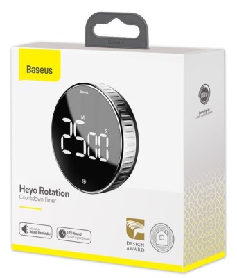 Таймер кухонный электронный Baseus Heyo Rotation ACDJS-01 черный Таймер кухонный электронный Baseus Heyo Rotation ACDJS-01 черный