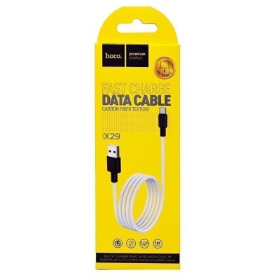 Usb Кабель-зарядка Type-C Hoco X29 Superior 2A 1м силиконовый белый Usb Кабель-зарядка Type-C Hoco X29 Superior 2A 1м силиконовый белый